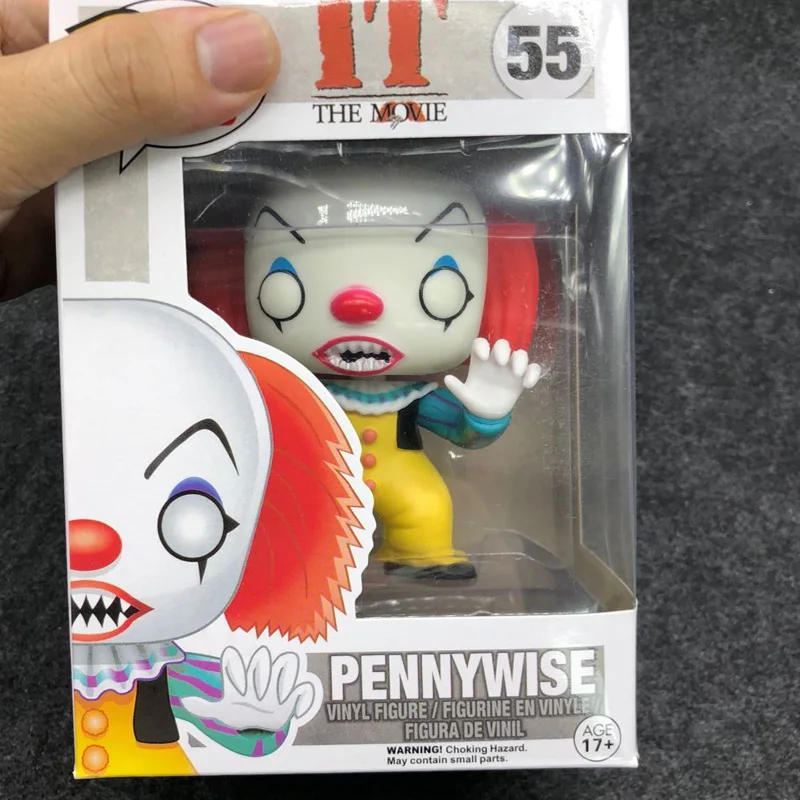 Funko pop Movies Стивен Кинг это Джокер клоун персонаж PENNYWISE Виниловая фигурка кукол игрушки - Цвет: 55 with package