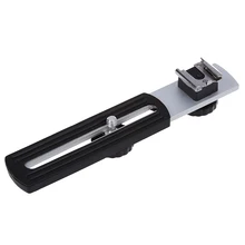 Universal 1/4" Sliding Screw Metal Flash Bracket for Digital Camera