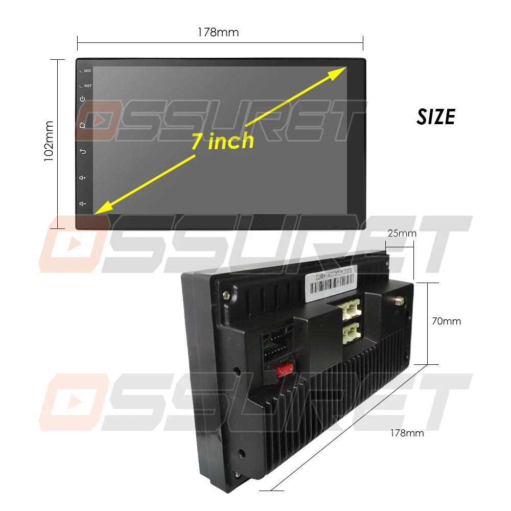 Sale Hizpo 2din  Android 8.1 Universal GPS Radio Stereo Audio Car Multimedia Player For Nissan For KIA For Toyota For Honda TPMS 5