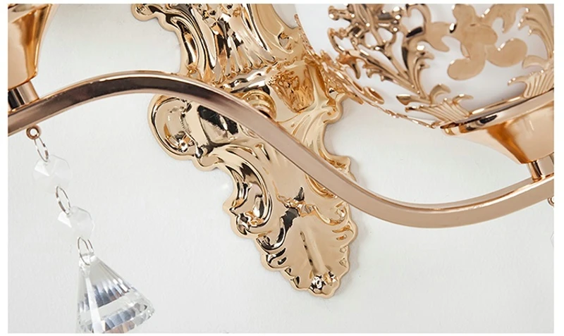 Lâmpada de Parede Decoração para Casa Luz da Parede Moderna Estilo Europeu Ouro Quarto Lâmpadas Leitura Corredor Escadas Luz Luminária Led 9 Luminárias de parede