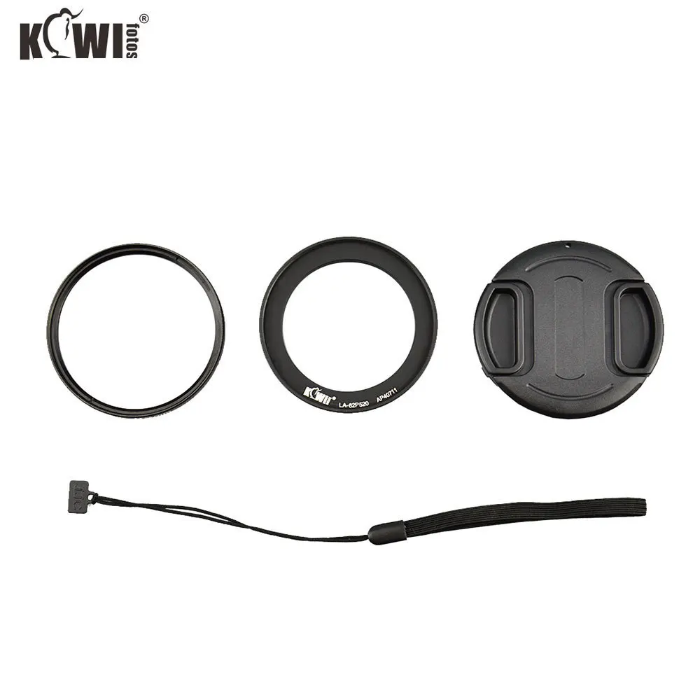 

Kiwi Lens Set 4-in-1 Lens Adapter Kit for Nikon Coolpix P510/P520/P530 1 Adapter Ring + 1 Filters +1 Lens Cap + 1 Cap Keeper
