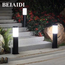 BEIAIDI 45/60 см открытый светодиодный садовый светильник Водонепроницаемый столб ландшафтный светильник E27 база двор виллы Park Post газон пятно света Светодиодный светильник