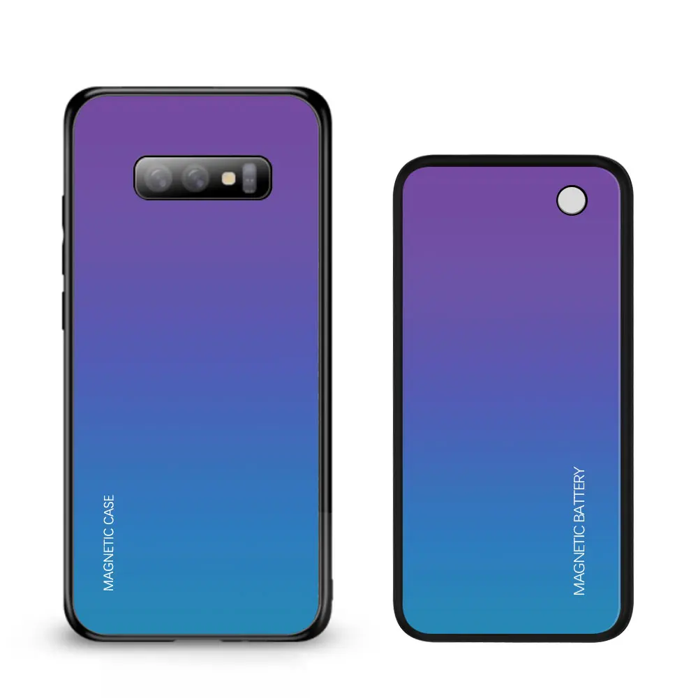 KISSCASE закаленное стекло PowerBank чехол для samsung Galaxy S10 S9 S8 Plus Note 8 9 S10E Беспроводная Магнитная батарея зарядное устройство чехол