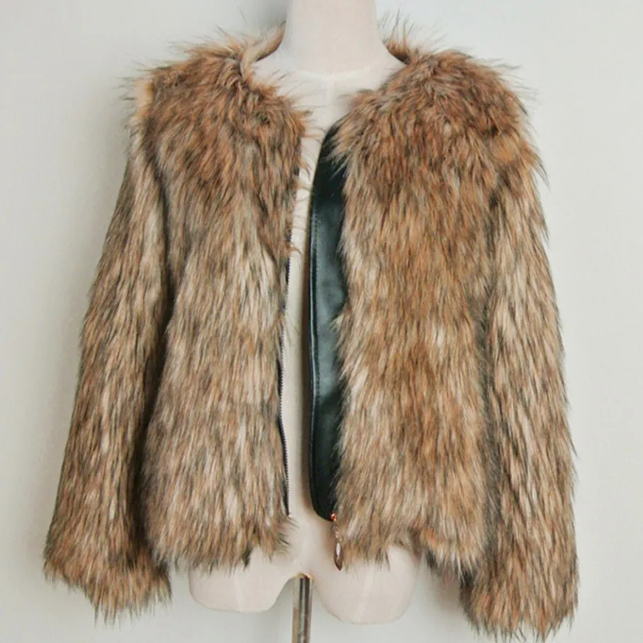 Aw299 Peluche Xulanbaby Hiver Léopard 2018 En Femmes Faux Renard Fourrure Velu Fermeture La Outwear Patchwork Cuir Peau De Éclair Manteau Chaud BqURng