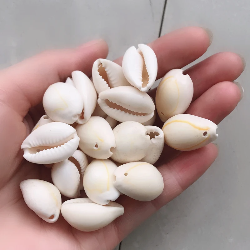 20 шт. DIY ювелирные изделия БЕЛЫЕ РАКУШКИ Каури подвески натуральные морские