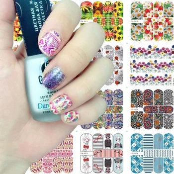 WUF 2017 New Arrival 70*80mm Nail Stickers YZWLE Water Transfer Decals Foils Polish DIY Nail Art Tools Nails Beauty Accessories