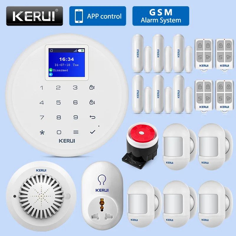 

KERUI G17 Wireless Mini Motion Detector DIY Kit Home GSM SMS Burglar Security Alarm System IOS Android APP Remote Control System