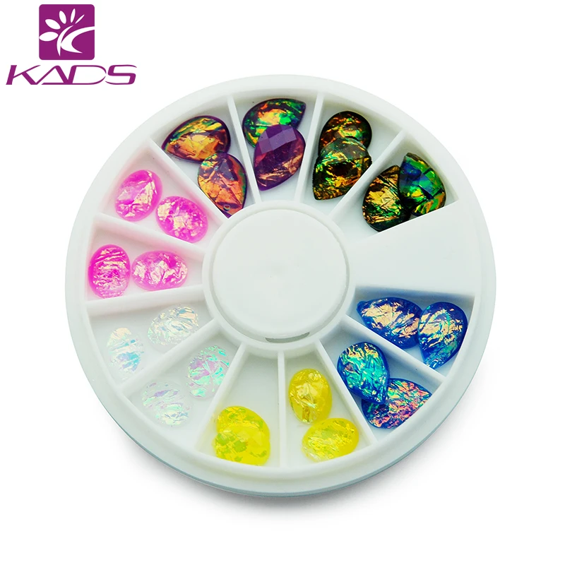 

KADS Ovals & Water Drop-shaped Design Hot Rhinestoes Mix Colors Acrylic UV Gel Nail Tips Gems Decoration DIY Tool