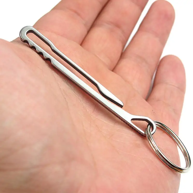 

Outdoor EDC Tool Stainless Steel Keychain Key Ring Wallet Clasp Carabiner Money Clip Camping Outdoor ToolsKit