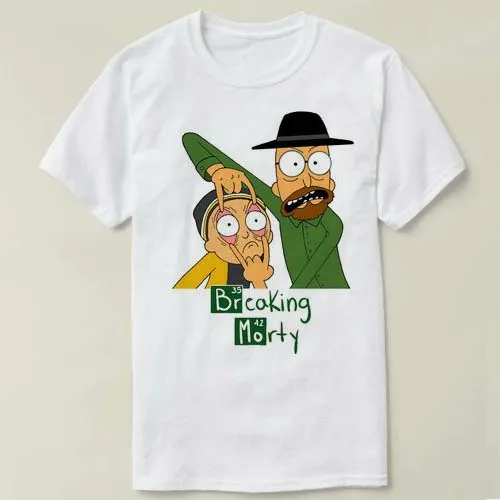 

Breaking Bad Rick and Morty print casual mens o-neck t shirts fashion men's tops men T-shirt breaking bad