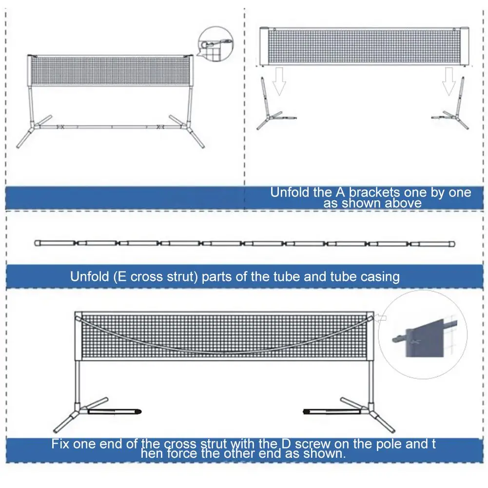 Новая простая Складная портативная сеть для бадминтона, стойка для внутреннего и наружного съемного стандартного соревнования