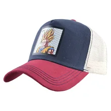 Аниме Dragon Ball бейсболки мультфильм Saiyan хип хоп мужские и женские бейсболка для папы летние дышащие сетчатые грузовые шапки уличная