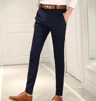

Spring And Summer Male Casual Dress Pants Slim Skinny Men Suit Pants Commercial Western-Style Business Herren Hose