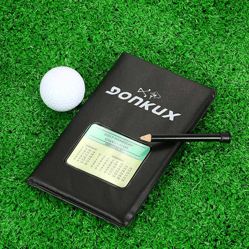 

Golf Score Tracking Card Golf Stat Tracker Notebook Score Tracking Card Scorecard Holder with Pencil