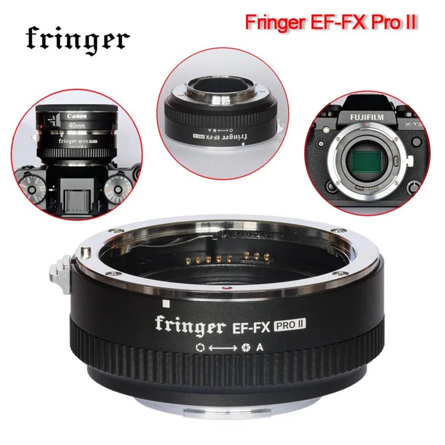 Fringer EF-FX PRO II объектив IS USM для Canon EF объектив Fujifilm крепление макроудлинителя Для адаптер совместим для ЖК-дисплея с подсветкой Fujifilm X-H X-T X-PRO X-E EF-FX2 PRO