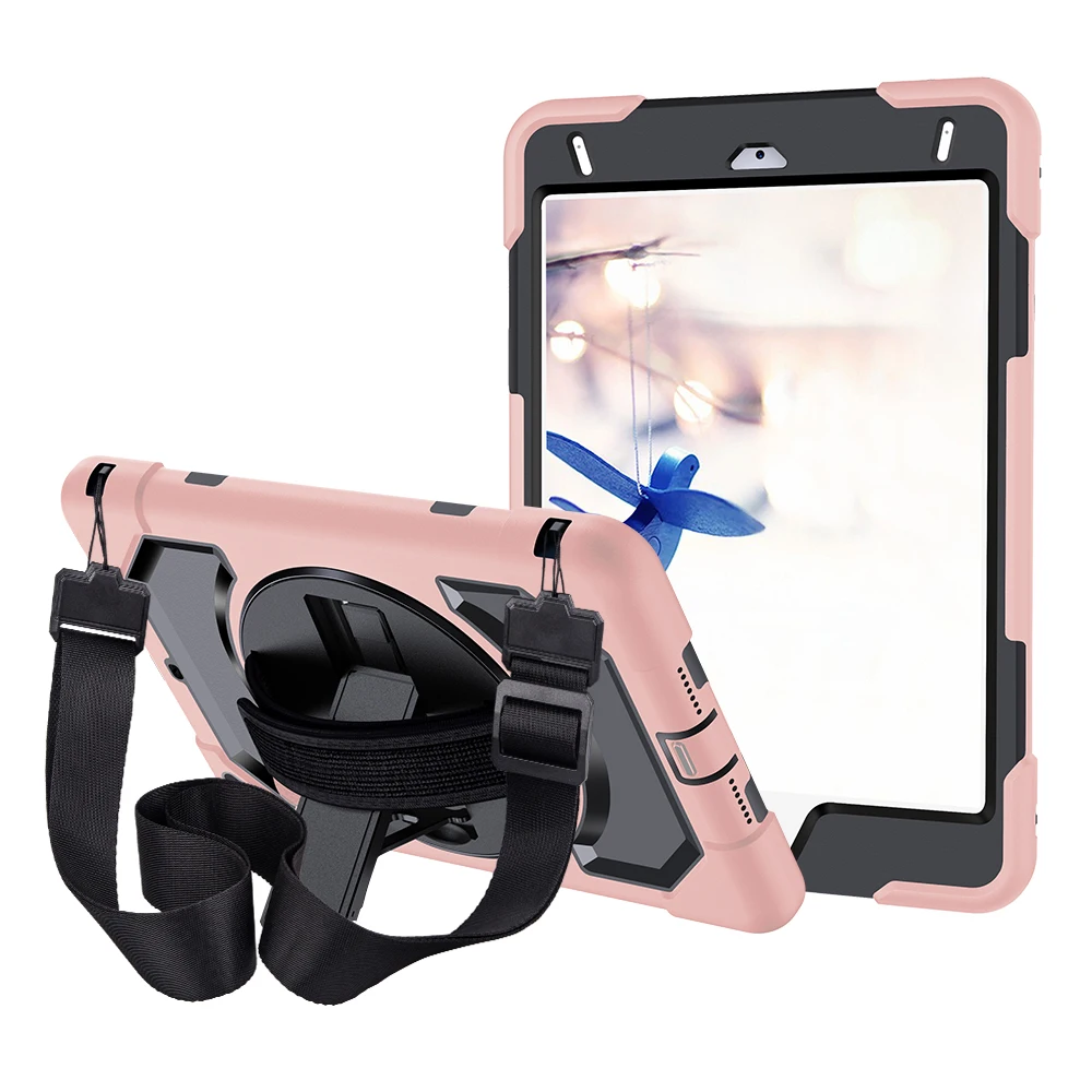 

Miesherk for iPad Mini 5 / 4 Case Military Grade Drop Test with Hand Strap Kickstand and Shoulder Strap for Mini 5 / 4 (Pink)