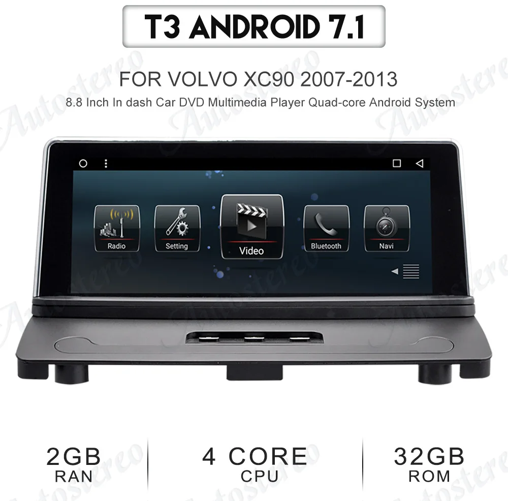 Clearance Android 7.1 Car No DVD player For Volvo xc90 2007-2013 GPS navigation stereo Satnav Head unit Multimedia radio tape recorder IPS 3
