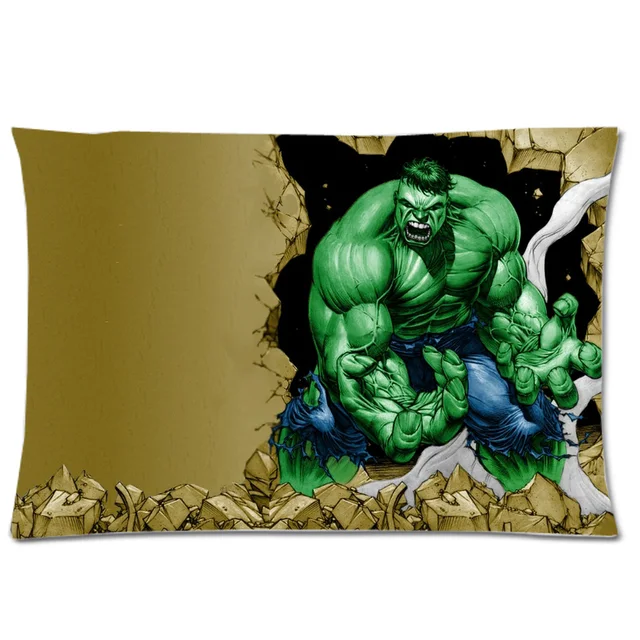 The Incredible Hulk Design Rectangle Polyester Pillow Case Soft The Incredible Hulk Design Rectangle Polyester Pillow Case Soft Decorative Cover For Home Bed Seat Festival Gift 50x75cm