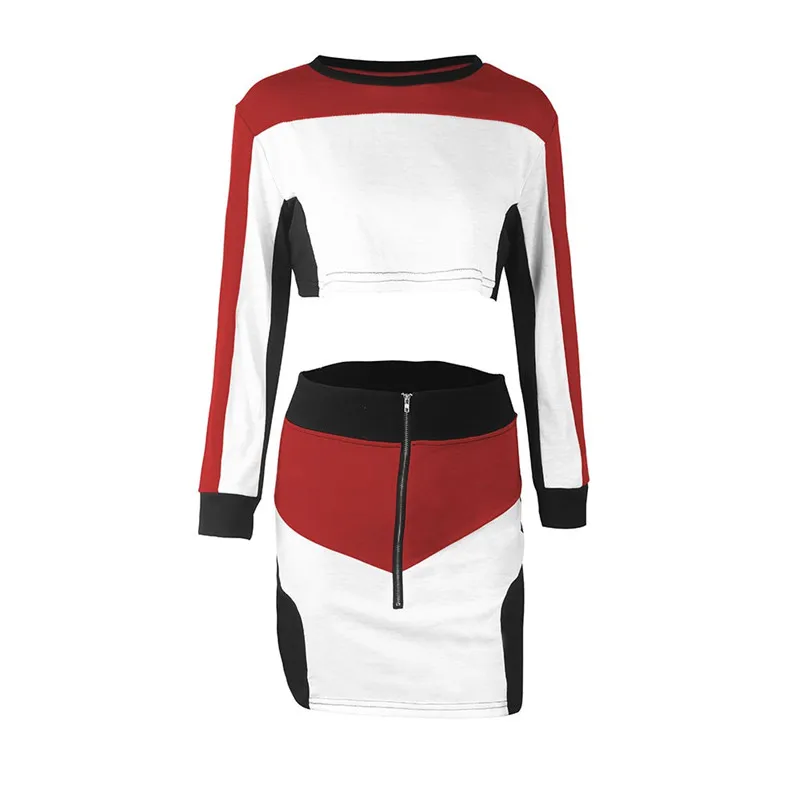 2Pcs Women Tracksuit Sweatshirt Skirt Sets Sport Long Sleeve Wear durable enought for your daily wearing Casual Suit Gift 3D05 (4)