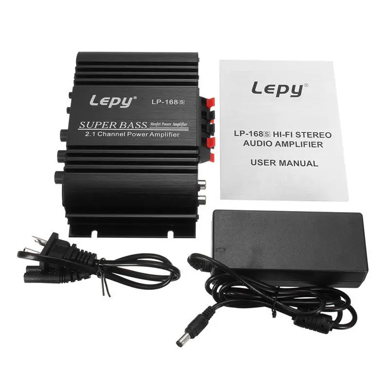 Lepy LP-168S 2.1채널 2x45W+68W 출력 슈퍼 베이스 오디오 HiFi 파워 앰프 mp3