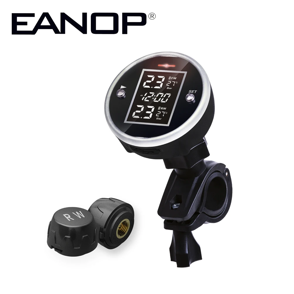 EANOP MT100 TPMS coche lcd в режиме реального времени, датчик давления в шинах, мотоциклетная сигнализация, датчик безопасности Tpms