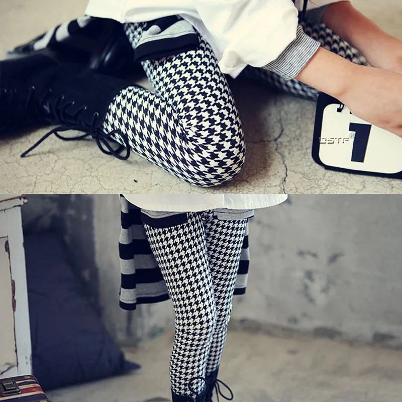 Girls Winter Leggings Thick Warm Printing Baby Girl Pantalones Fashion Elastic Waist Kids Pants
