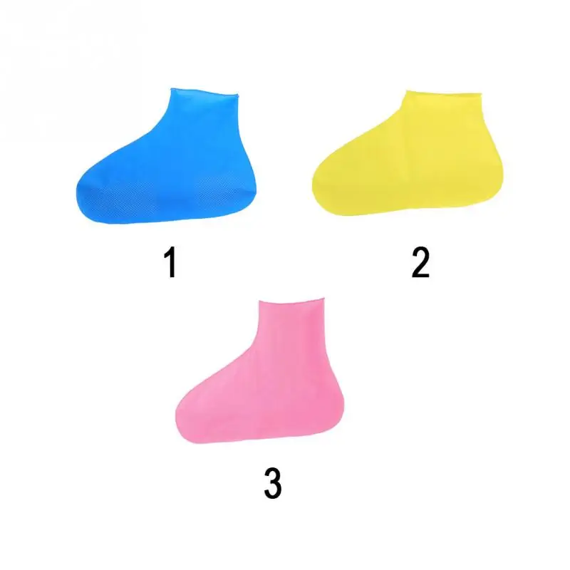 1 пара водонепроницаемых защитных резиновых чехлов для обуви, противоскользящая многоразовая обувь для дождливой погоды, женская и мужская однотонная обувь галоши