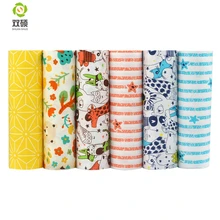 Shuanshuo, мультяшный стиль, четверть пряди, ткань для шитья, ткань для украшения, шляпа, сумка, колокольчик, кукла, чулок, Quiltin40x50CM, 6 шт./лот