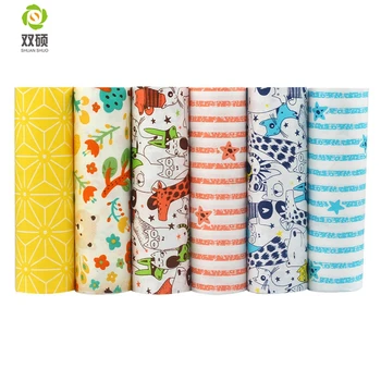 

Shuanshuo Cartoon Style Quarter Bundles Fabric Sewing Fabrics For Decoration Hat Bag Bell Doll Stocking Quiltin40x50CM 6PCS/LOT