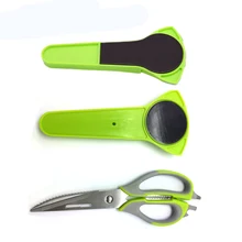 kitchen scissors knife for fish chicken household stainless steel multifunction cutter shears  free shipping with magnetic cover
