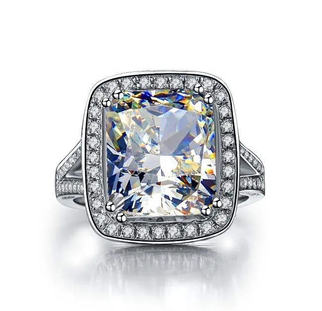 Luxury Quality Diamond Wedding Ring Amazing 8 Carat Cushion Cut Luxury Quality Diamond Wedding Ring Amazing 8 Carat Cushion Cut Simulate Engagement Rings For Women Anniversary In From Jewelry