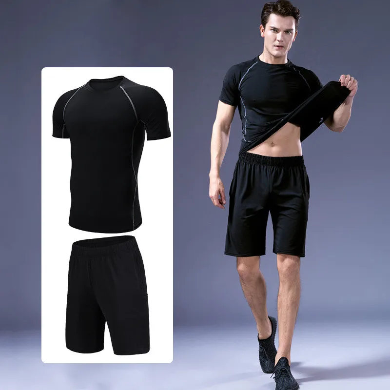 Men's Workout Fitness Sportswear Quick dry Jogging Running Sets