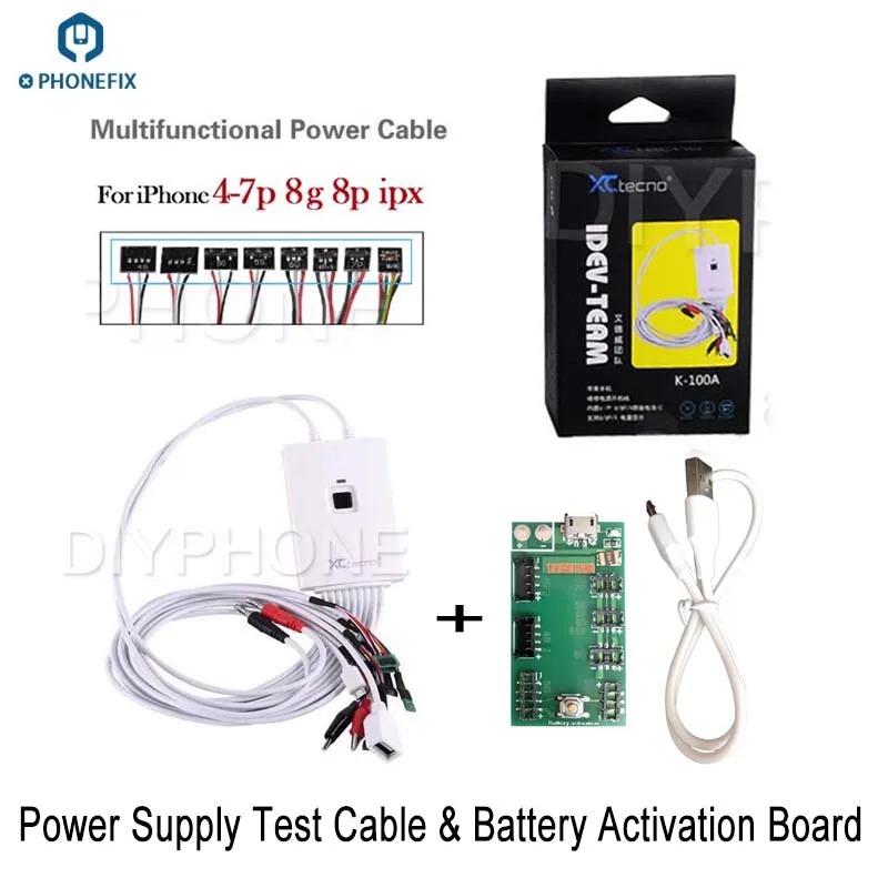 

K-100A Multifunctional Power Supply Test Repair Cable for iPhone 5 6 6S 7 8 X with Battery Activation Charge board