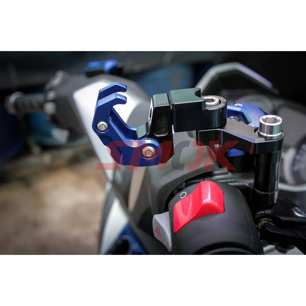 SMOK Motorcycle Accessories CNC Aluminum Alloy Folding Hanger Hook For Honda All New Forza 300 2018 (4)