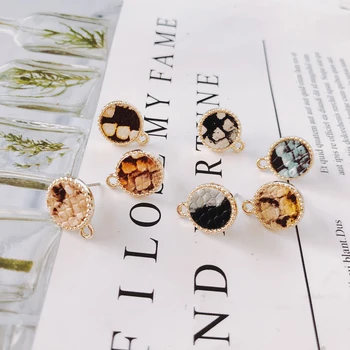 

Heart Mixed Patterns Wool Stuff Stud Earring Accessories Pendant Supplies for Jewelry Making Accessories Components 6pcs KP2101
