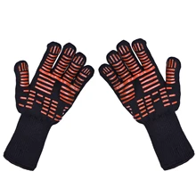 TTLIFE Ofenhandschuhe Handschuhe BBQ Grillen Kochen Handschuhe-932F Extreme Hitzebeständige Handschuhe Lange Für Extra Unterarm Schutz