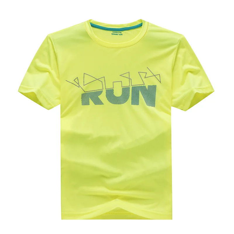 Summer Outdoor Fast Drying Elasticity Hygroscopic Anti-UV Printed Boys T-shirts Sports Function Children Top Tees For 120-170cm