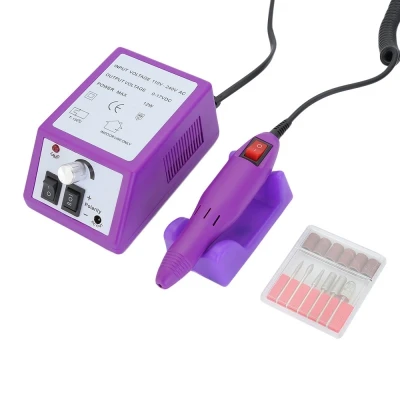 

Purple Professional Nail Manicure Pedicure Tools Files Electric Polisher Grinding Machine for Nail Gel