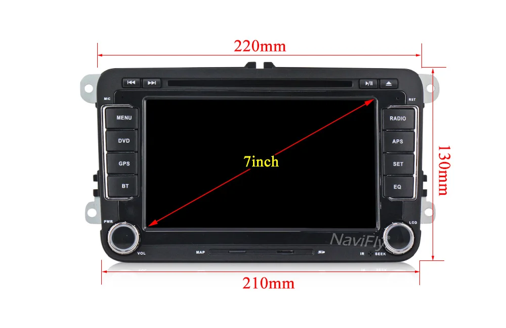 Top NaviFly Car multimedia player IPS DSP Android 9.0 dvd radio gps for VW Volkswagen GOLF 5 Golf 6 POLO PASSAT B5 B6 SKODA Seat 7
