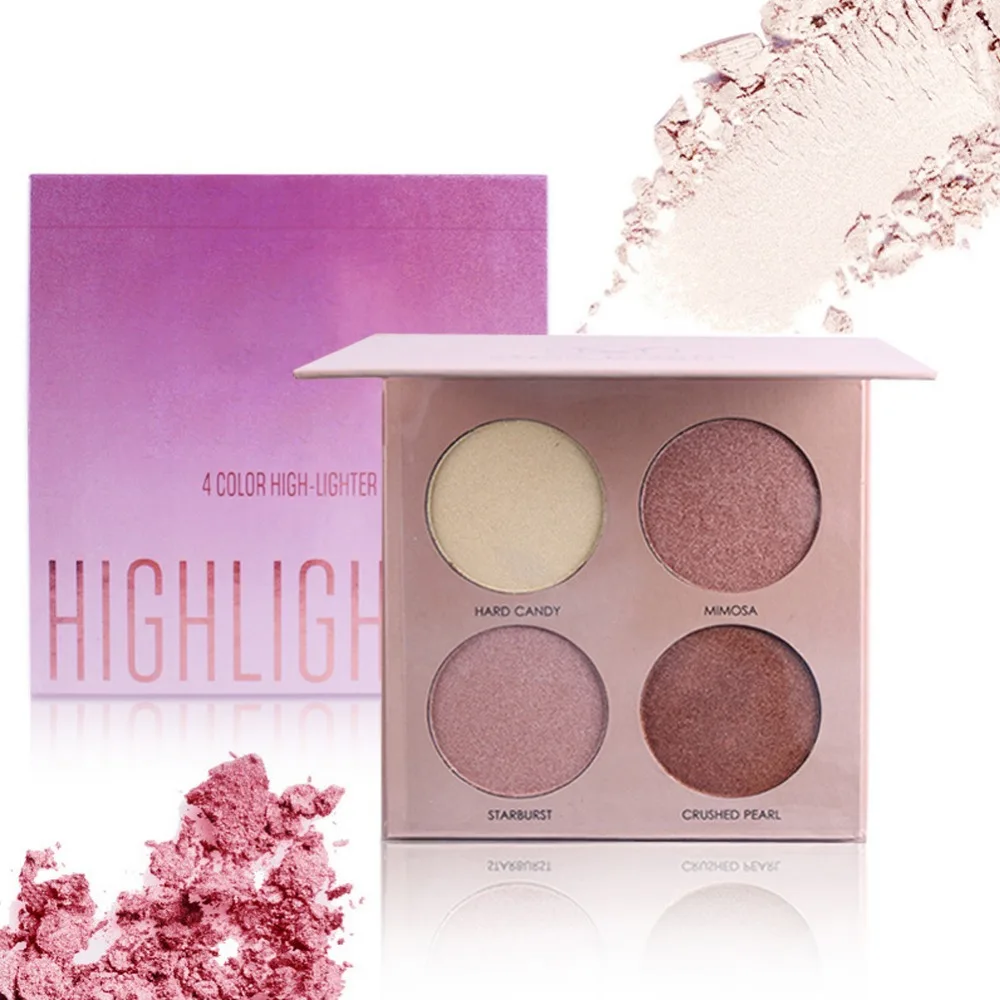 

Miss Rose 4 Colors Brighten Base Makeup Glow Kit Palette Highlighter Make up Shimmer Powder Face Illuminators Maquiagem #287402