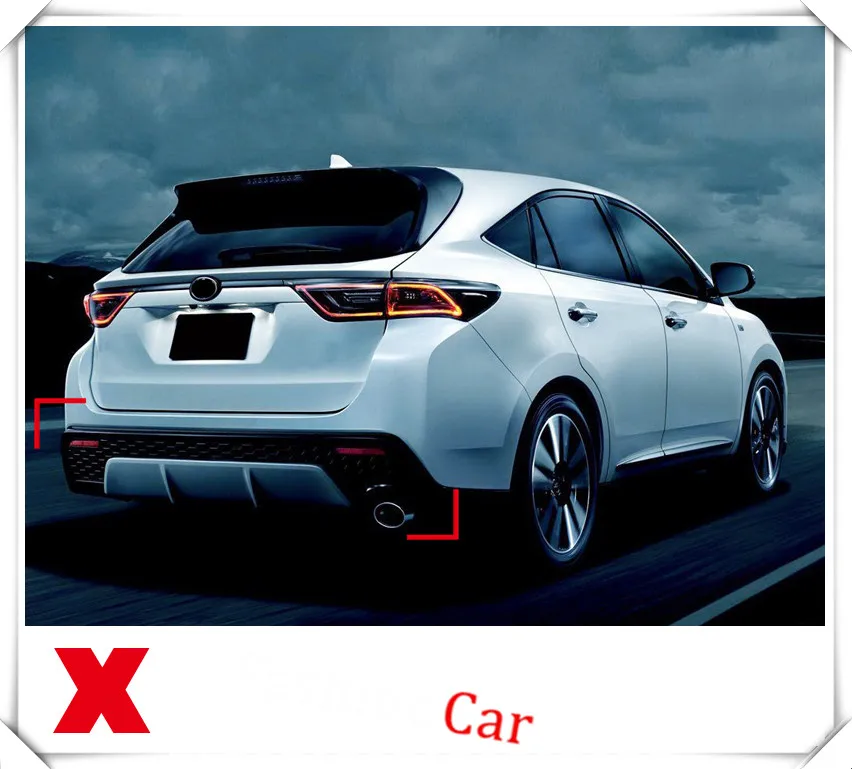 1 шт. аксессуары для автомобиля Toyota Harrier XU60 2013 2016 стальные серебристые задние