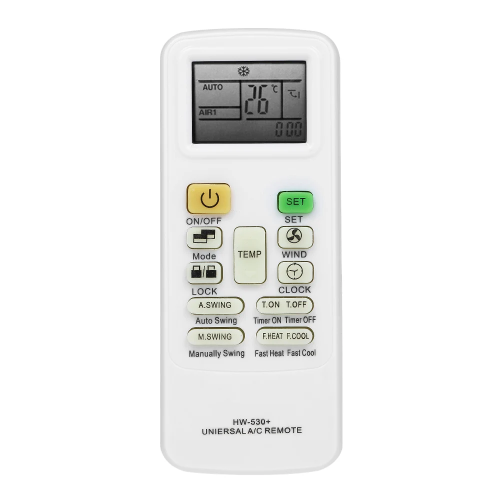 

Universal LCD Screen Air Conditioning Remote Control Conditioning Controller for HAIER Midea LG TCL FUJITSU SHARP White