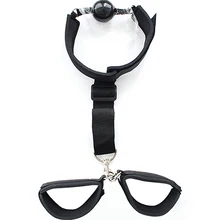 Women Neck Hand Cuffs Mouth Gag Restraint Straps Bondage Sex Toy