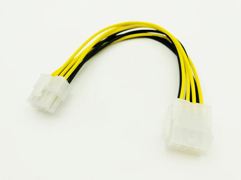 5 PCS أعلى جودة 20 cm 8Pin الذكور إلى 8Pin الإناث PC وحدة المعالجة المركزية امدادات الطاقة تمديد وصلة كابل موصل محول ل BTC مينر التعدين