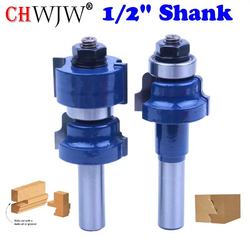 2 Bit Window Sash/ Glass Door Router Bit Set 1/2" Shank door knife