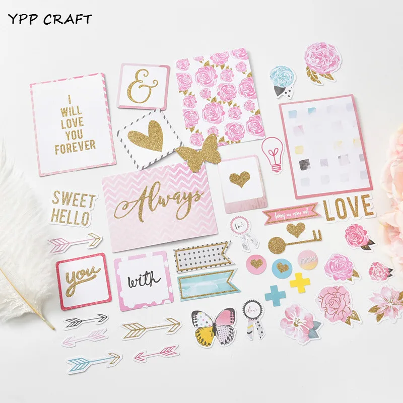 

YPP CRAFT 25pcs Sweet Hello Die Cuts for Scrapbooking Happy Planner/Card Making/Journaling Project