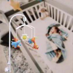 Белый мобиль на кроватку комплект мобиль для детской кроватки прикроватная игрушка-колокольчик держатель с опорой + Wind-up Music Box помочь