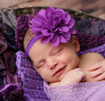 Hermoso para recién nacidos niñas Flor de Gasa diademas bebé diadema accesorios de fotografía de bebé accesorios para el pelo diadema