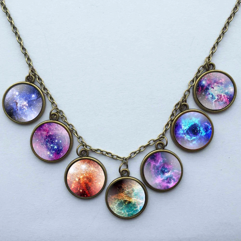 Lovely Space Orion Nebula necklace Glass Dome Art Photo Galaxy Pendant