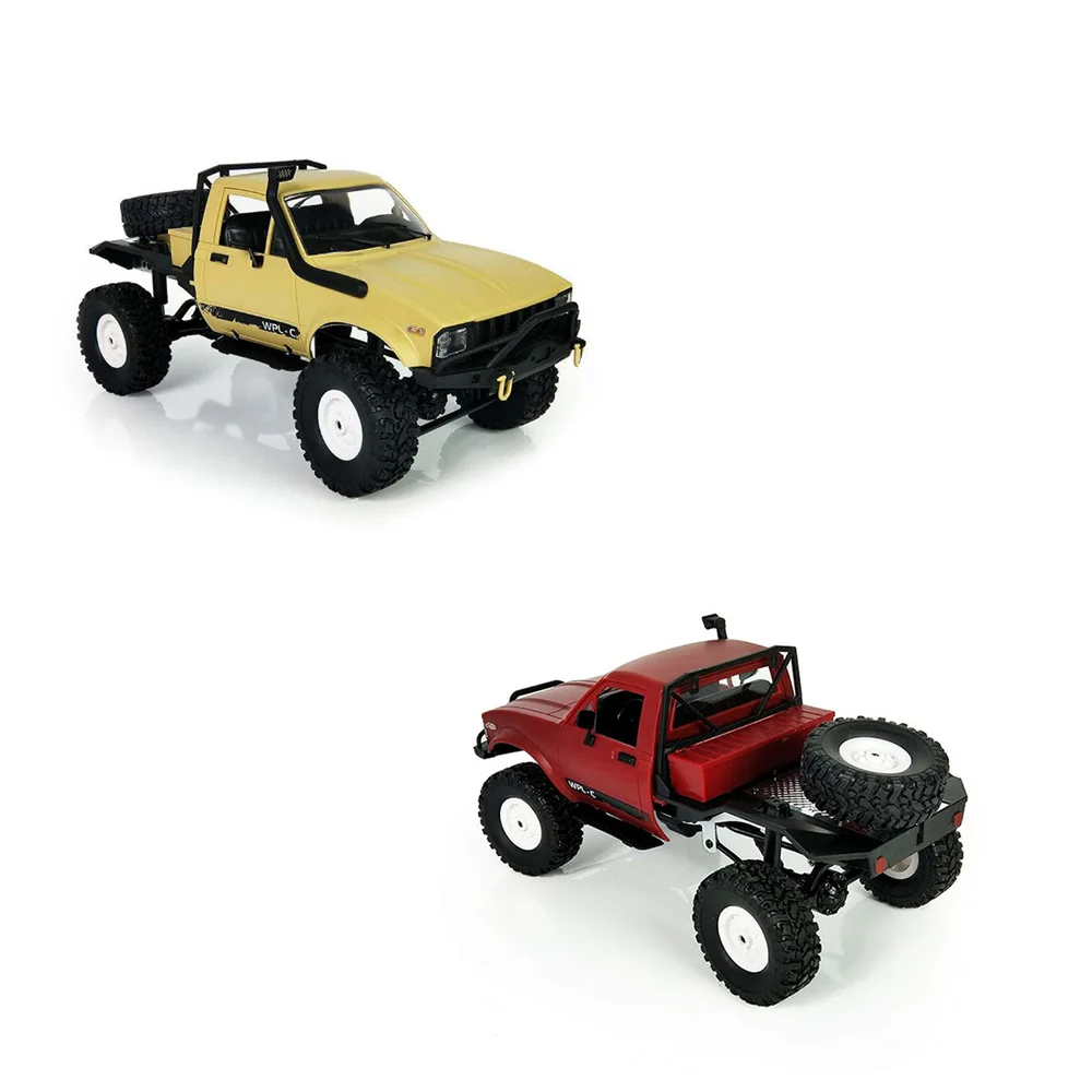 

WPL C14 1:16 2.4G 2CH 4WD Mini Off-road RC Semi-truck with Metal Chassis / TPR Tires / 15km/h Top Speed DIY RC Car With Motor